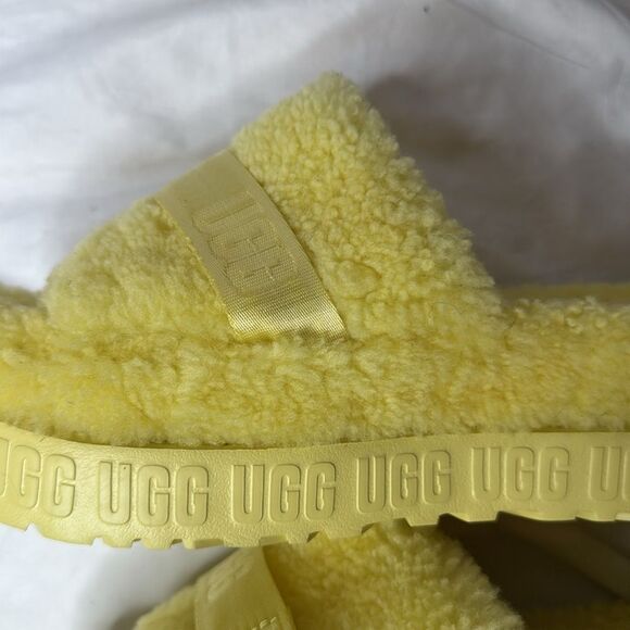 Ugg Fluffita Sherpa Slides In Margarita Yellow. Size 11. NWT. - Picture 7 of 14